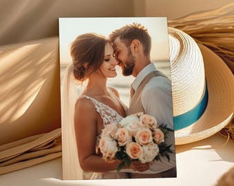 Custom Photo Canvas Print: Personalized Wall Art, Wedding Souvenir