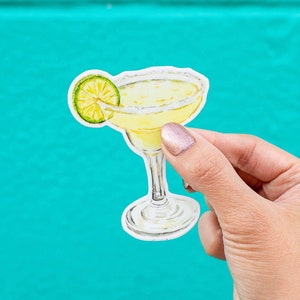 Margarita Vinyl Sticker, Margarita Decal, Laptop Sticker, Water Bottle Decal, Tequila Cocktail, Mexico Bachelorette Party Favor