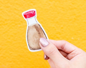 Soy Sauce Vinyl Sticker, Asian Food Sticker, Chinese Foodie Vinyl Sticker, Takeout Funny Sticker, Small Gift, Laptop Decal, Tumbler Sticker