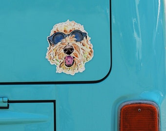 Goldendoodle Car Magnet, Golden Doodle Fridge Magnet, Dog Magnet, Large Refrigerator Magnets