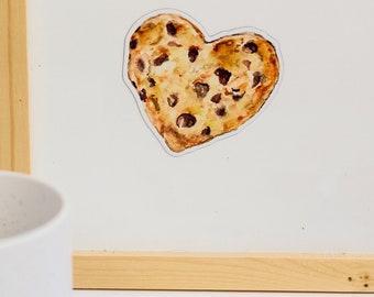 Valentine Heart Cookie Magnet, Love Magnets, Chocolate Chip Cookie Refrigerator Magnet, Fridge Magnet, Food Magnets Fridge