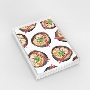 Ramen Note Card Set, Ramen Noodle Greeting Cards, Asian Noodles Stationery Set, Note Card
