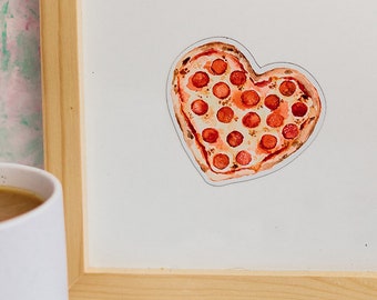 Heart Pizza Magnet, Pepperoni Pizza Valentines, Pizza Fridge Magnet, Foodie Refrigerator Magnet, Pizza Lover Gift