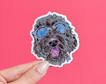 Black Goldendoodle Magnet, Black Golden Doodle Fridge Magnet, Dog Magnet, Refrigerator Magnets