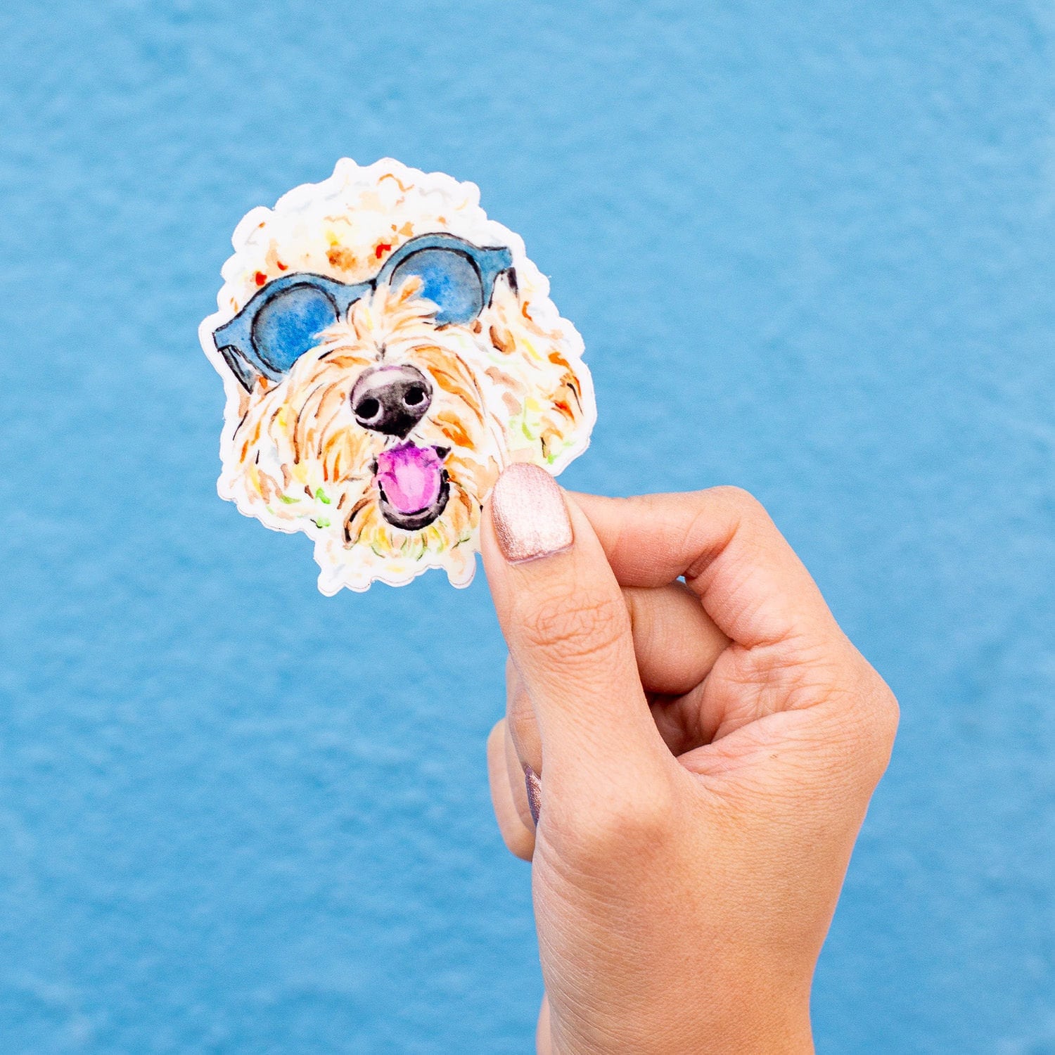 Goldendoodle Vinyl Sticker, Golden Doodle Vinyl Decal, Laptop Sticker