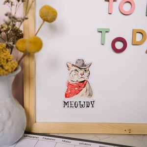 Meowdy Cat Magnet, Texas Magnet, Cowboy Cat, Funny Cat Fridge Magnet, Refrigerator Magnets, Cat Lover Gift image 5