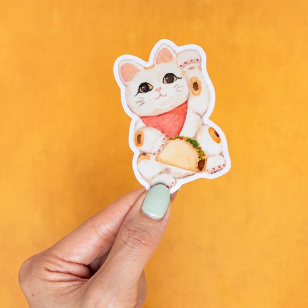 Maneki Neko Refrigerator Magnet, Japanese Lucky Cat Magnet, Good Luck Texas Magnet