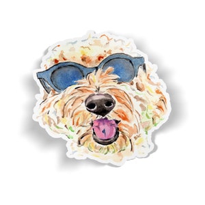 Goldendoodle Vinyl Sticker, Golden Doodle Vinyl Decal, Laptop Sticker image 4