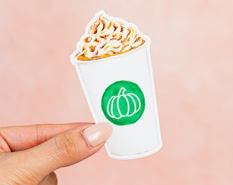 Pumpkin Spice Latte Sticker, PSL Sticker, Fall Vinyl Stickers