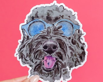 Black Goldendoodle Vinyl Car Decal