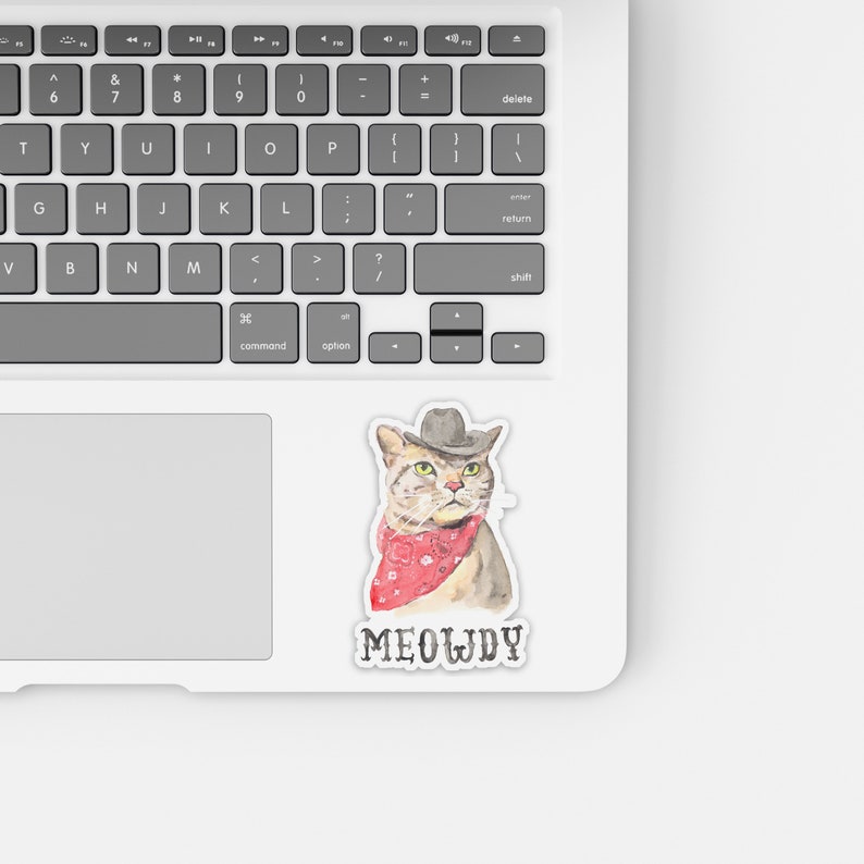 Meowdy Cat Vinyl Sticker, Cowboy Cat Decal, Texas Decal, Texas Vinyl Stickers, Texas Laptop Sticker, Gift for Cat Lover image 3