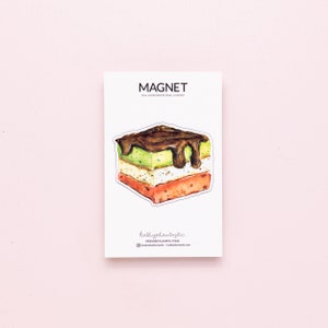Italian Rainbow Cookie Magnet, Italian American Gift Fridge Magnet, Cookie Magnets, Cookie Refrigerator Magnet, Food Magnets Fridge image 2