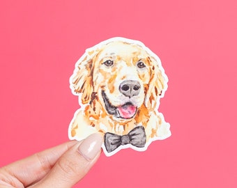 Golden Retriever Vinyl Sticker, Golden Retriever Vinyl Decal, Gift for Golden Retriever Owner