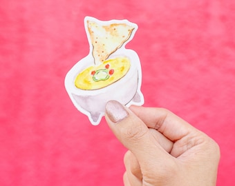 Queso Vinyl Sticker, Nacho Sticker, Texas Sticker, Texas Die Cut Decal, Chips and Queso, Funny Texas Laptop Decal, Foodie Sticker, Tex-Mex