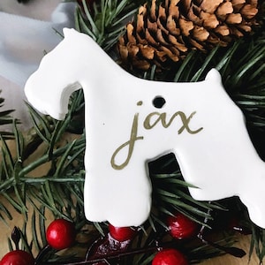 Schnauzer Ornament, Personalized Dog Christmas Ornament, Schnauzer Gift, Dog Ornament, Personalized Dog Ornament, Schnauzer Dog Breed Gift