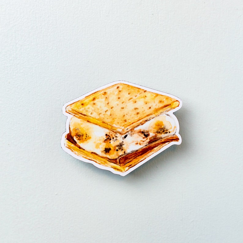 S'more Sticker, Smores, Camping Vinyl Sticker, Sticker for Camper, Laptop Decal, Laptop Sticker Bild 1