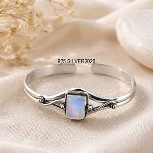 Handmade 925 Sterling Silver Ring : Moonstone Gemstone , Gift For Christmas