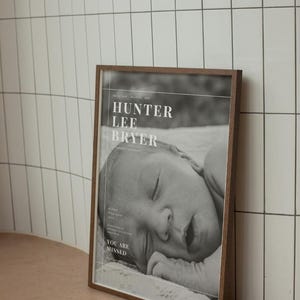 Impression de naissance personnalisée - Impression de statistiques de naissance - Cadeau pour nouveau-né - Cadeau décès de bébé - Impression décès de bébé - Perte de grossesse - Cadeau mort-né - MemorialPrint