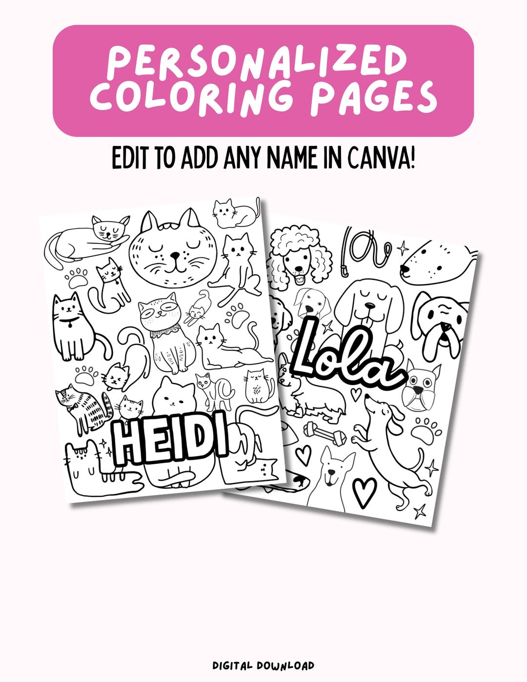 Personalized Name Coloring Pages for Kids | Custom Coloring Sheets ...