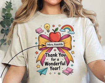 Camiseta personalizada con nombre de profesor, camiseta de regreso a clases para profesores, bonito regalo para profesores, camiseta personalizada para profesores, top de vida docente