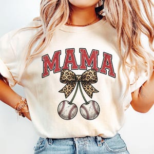 Comfort Colors® Baseball Mama Shirt, Baseball Mom Shirt, Game Day T-shirt, Baseball Mama Drip, Softbal Mom Shirt, cadeau voor honkbalmoeder