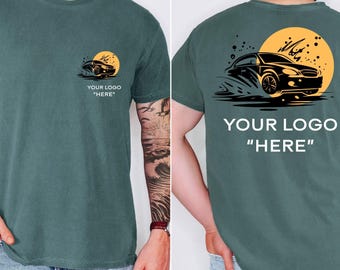 Comfort Colors®  Logo Design Shirt, Custom Logo Front and Back Shirt, Personalized Logo T-Shirt, Custom Brand Shirt