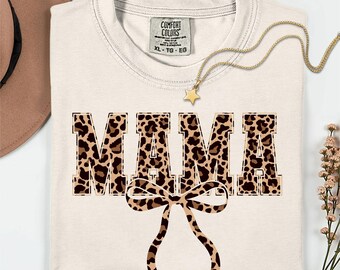 Comfort Colors® Leopard Mama Shirt, Mothers Day Gift, Mom Shirt, Retro Mama Shirt, Gift For Mom, Mama Shirt, Leopard Mama T-Shirt