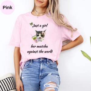 Nur ein Mädchen ihr Matcha Shirt, Matcha Liebhaber T-Shirt, Matcha Ästhetik Shirt, Kokette Grafik T-Shirt, Clean Girl Matcha Top, Matcha Latte Geschenk Shirt