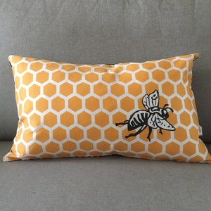 Honey Bee Pillow Cover