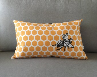 Honey Bee Pillow Cover