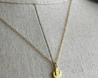 Saguaro Necklace - Gold Fill - Cactus - Mini - Jewelry - Desert