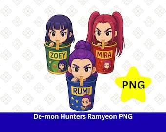 De-mon Hunters Ramyeon PNG | Mira PNG | Rumi PNG | Zoey Png