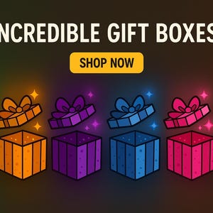 Colorful Gift Boxes – Pack of 6 Vector Icons for Twitch, Discord, Rewards