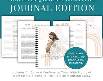 October 2025 General Conference Journal (With Talks) | Printable PDF | Jesus Painting | LDS