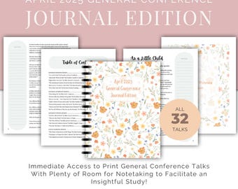 April 2025 General Conference Journal: Floral Study Edition (PDF Downloadable Printable)