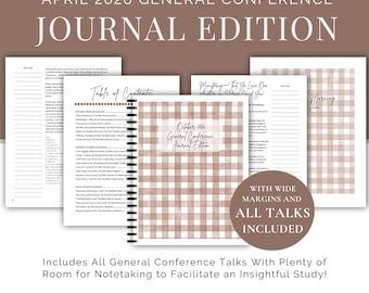 October 2026 General Conference Journal (With Talks) | Printable PDF | Fall gingham