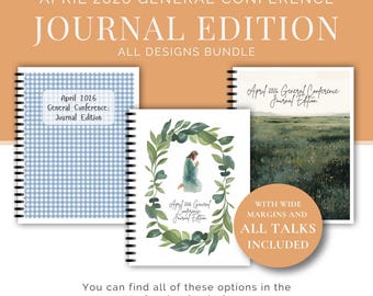 April 2026 General Conference Journal (With Talks) | All Designs Value Pack | Printable PDF