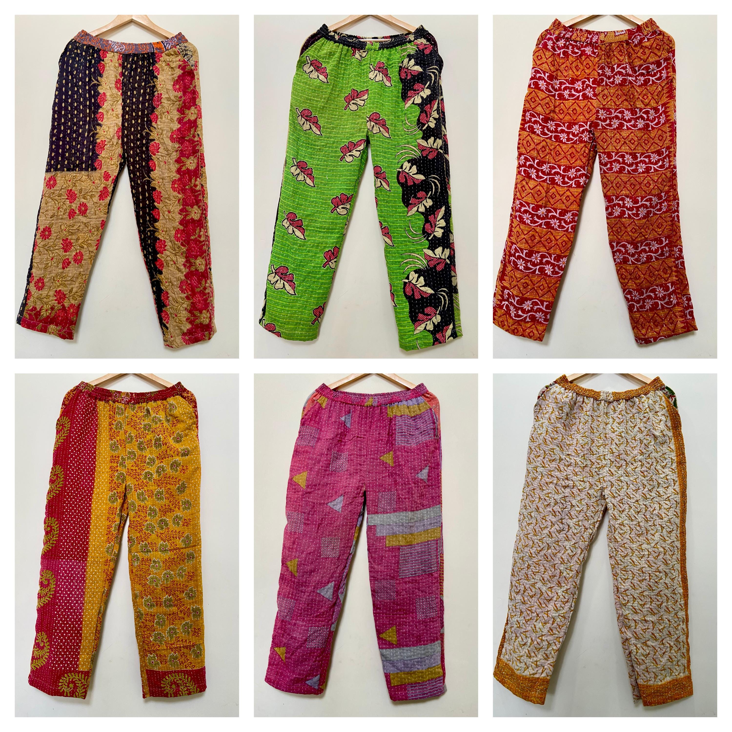 Pantaloni Harem Indiani In Cotone Sarjana Handicrafts – Unisex Con Tasche Per Yoga E Tempo Libero
