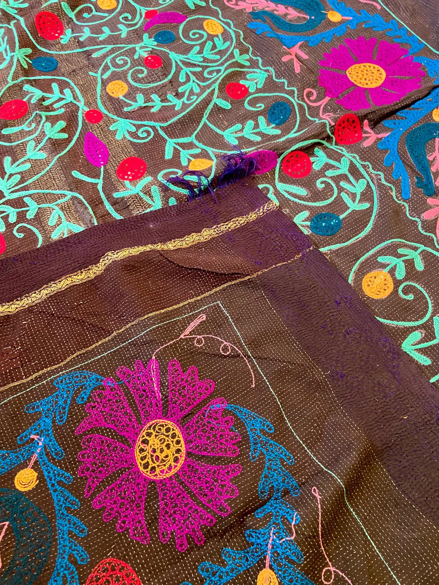 5点セット ヴィンテージ カンタキルト（スザニ刺繍入り）1940年代