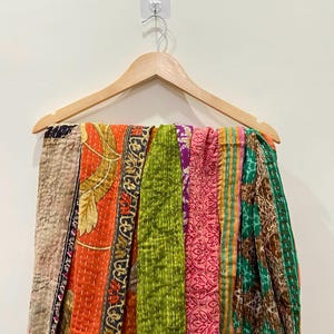 Groothandel veel katoenen kantha-sjaal handgemaakte vintage omkeerbare kantha-sjaals 18 x 72 inch Boho Indiase sjaals