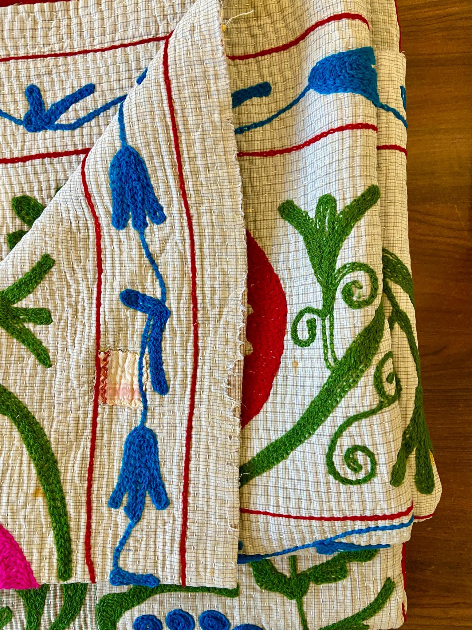 5点セット ヴィンテージ カンタキルト（スザニ刺繍入り）1940年代