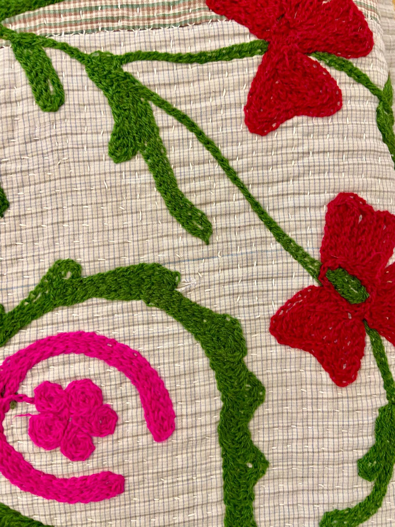 5点セット ヴィンテージ カンタキルト（スザニ刺繍入り）1940年代