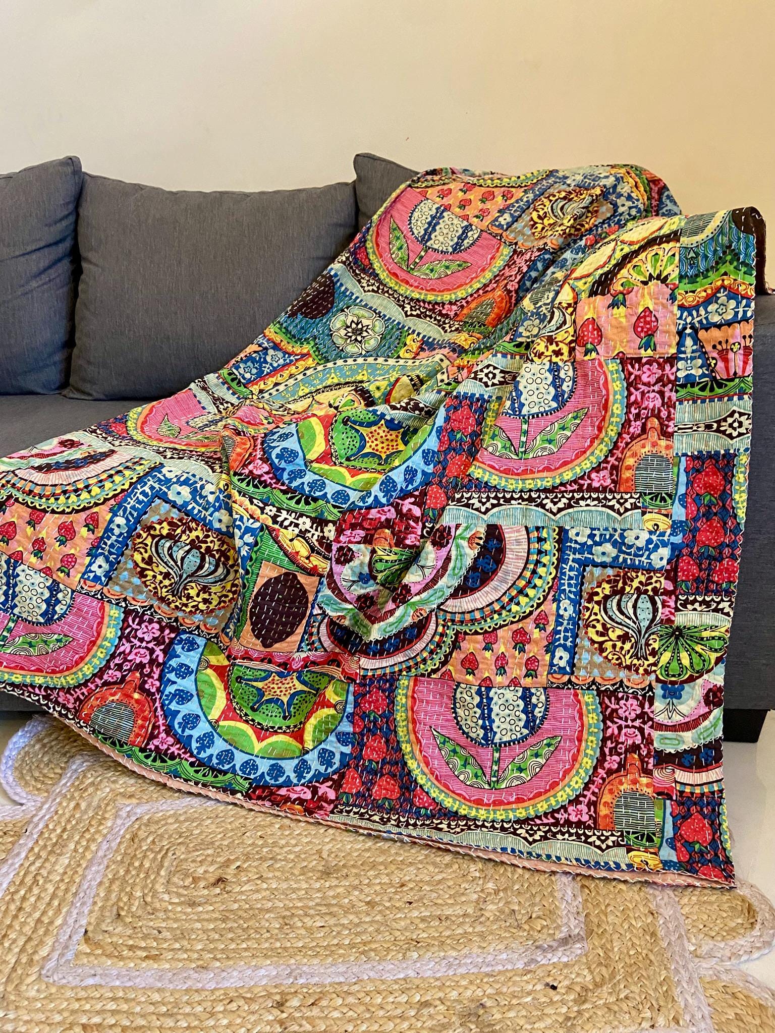 Bunte steppdecken