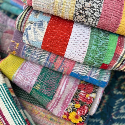 5点セット ヴィンテージ カンタキルト（スザニ刺繍入り）1940年代