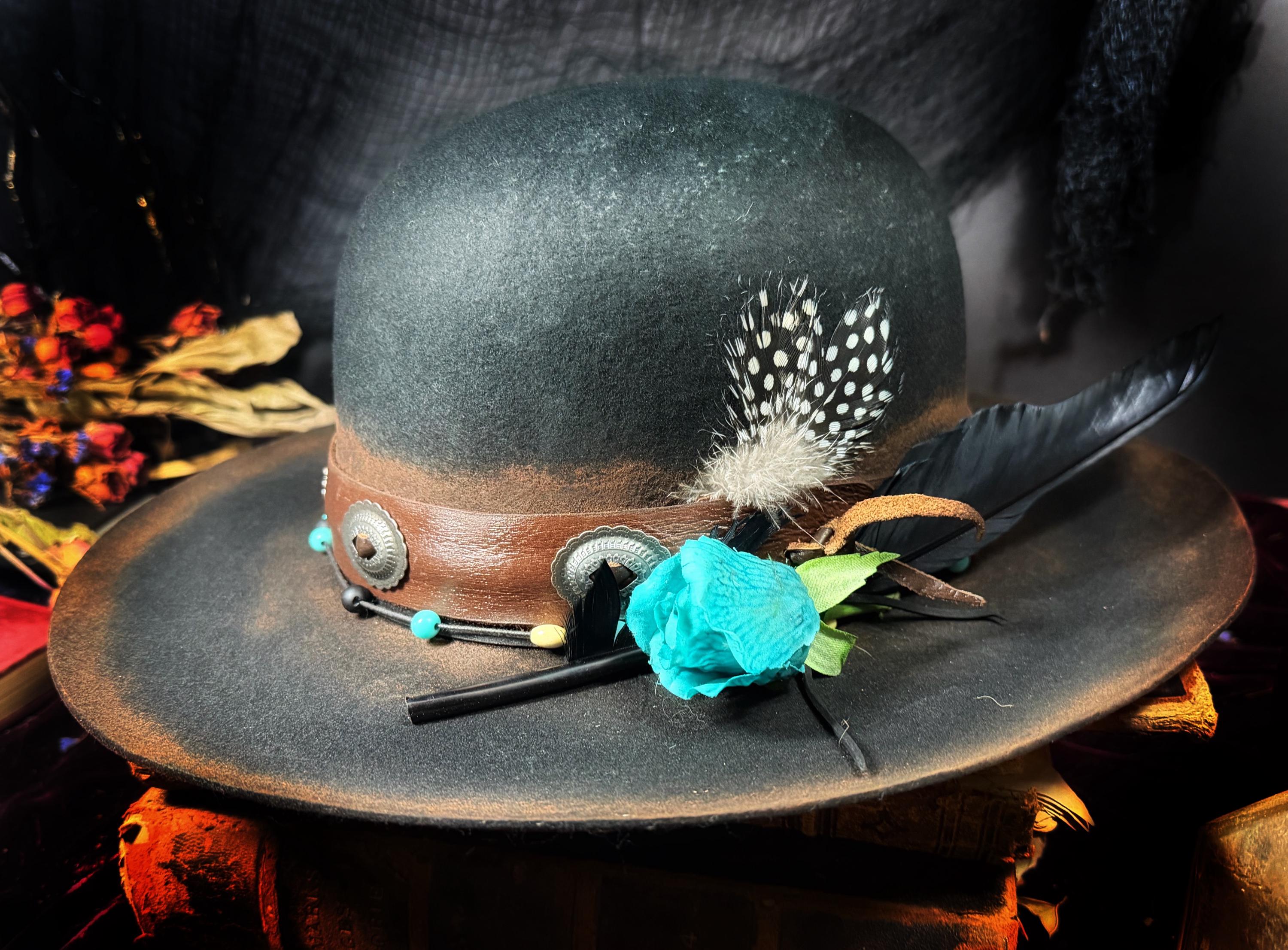Open Crown Felt Cowboy Hat - Etsy display picture 2