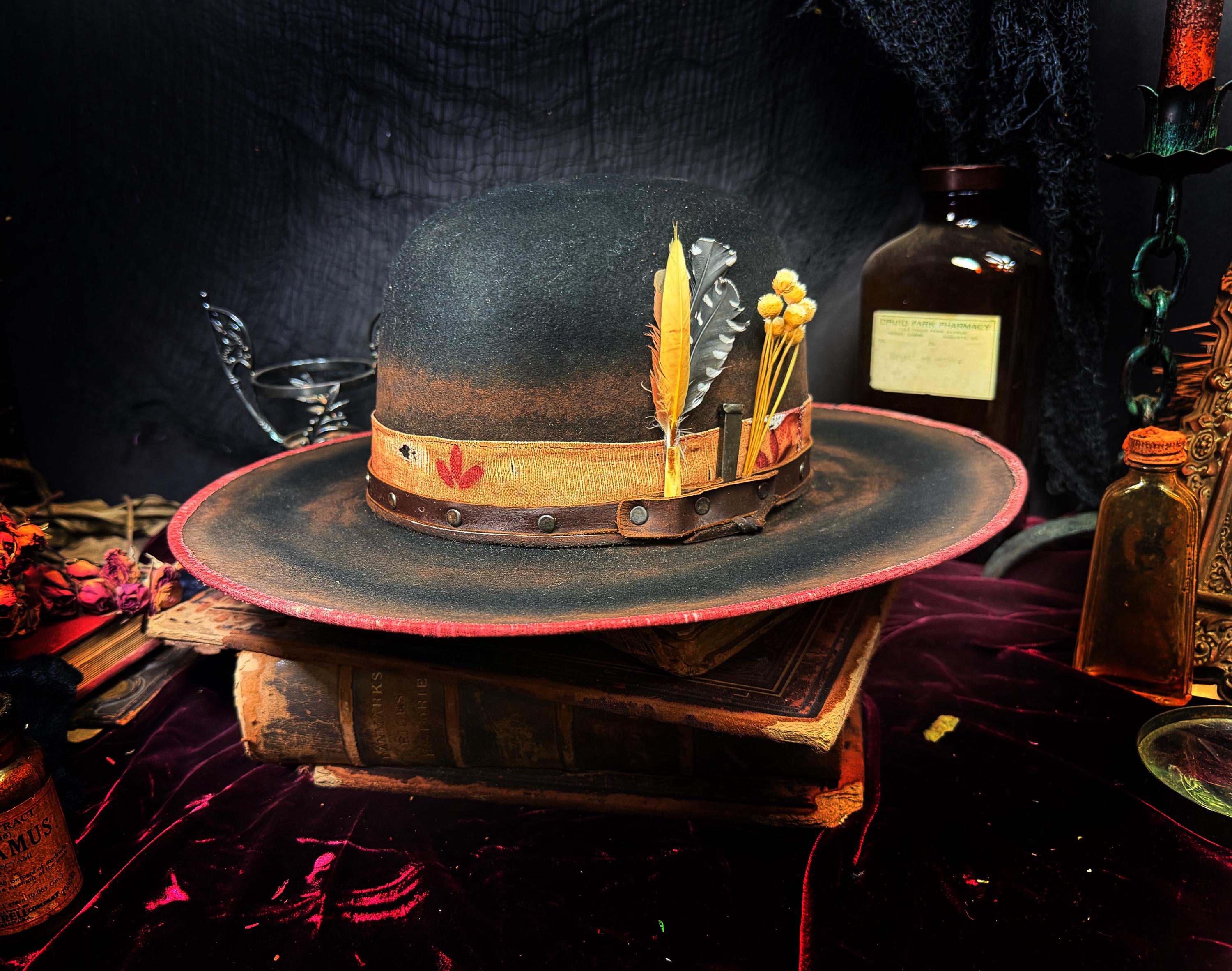 Open Crown Distressed Hat - Etsy display picture 1