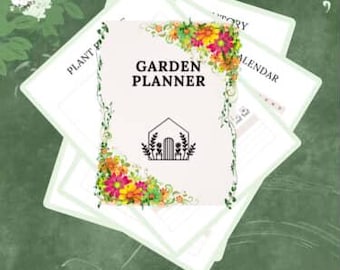 Garten Digitaler Planer | Garten Organizer, Pflanz Tagebuch & Gartenplanung | 40-Seiten-Planer