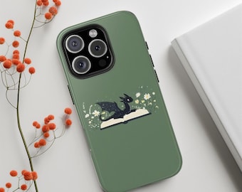 Dragon Book Phone Case: Dark Academia Fantasy Art