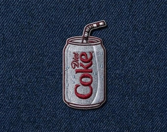 Diet Coke Embroidered Patch, Funny Meme Badge, Diet Coke Embroidered Patch Iron-On