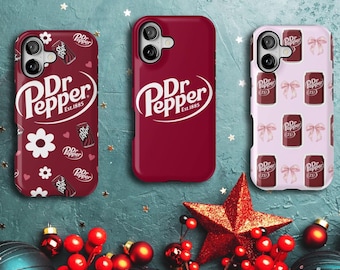 Vintage Dr Pepper Phone Case, Retro Soda Aesthetic Phone Case, Funny Retro Phone Case
